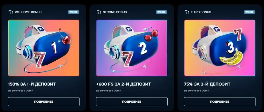 Gizbo casino  приветсвенный бонус